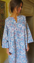 Betty Cotton Kaftan Flower Print on Blue Ground by Tuttabankem
